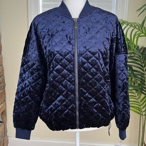 DKNY Crushed Velvet Down Jacket